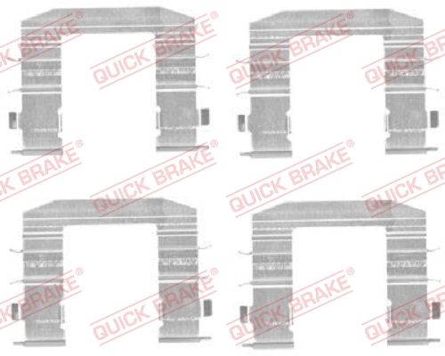 Комплектующие, колодки дискового тормоза - Quick Brake 1091708