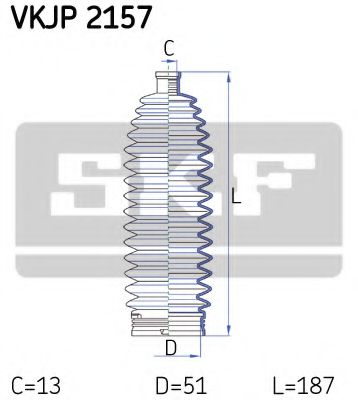 Комплект пылника, рулевое управление  - SKF VKJP 2157