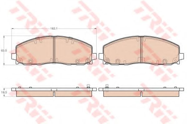 Колодки тормозные дисковые | перед | - TRW GDB1944