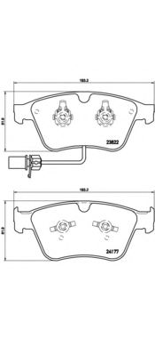 Колодки тормозные дисковые | перед | - Brembo P 05 003