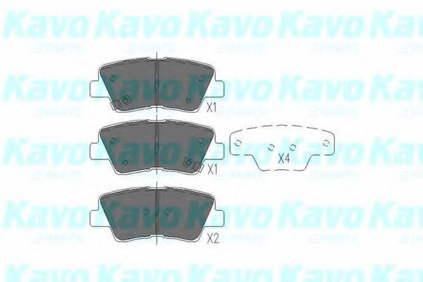 Колодки тормозные дисковые | зад | - KAVO PARTS KBP-3025