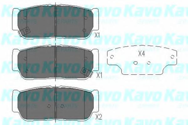 Колодки тормозные дисковые | зад | - KAVO PARTS KBP-4017
