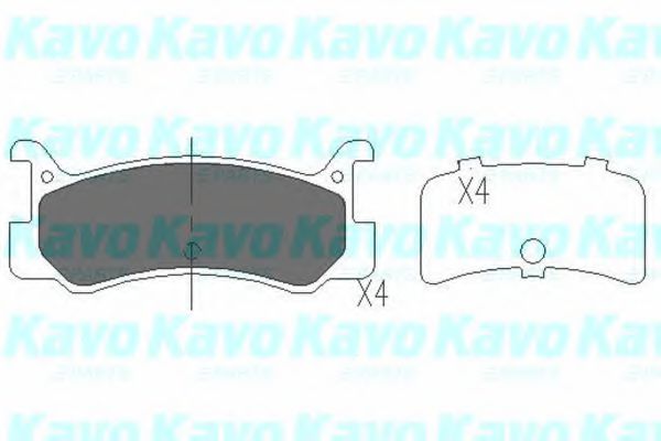 Комплект тормозных колодок, дисковый тормоз - KAVO PARTS KBP-4535