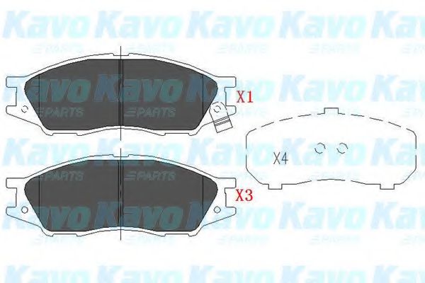 Колодки тормозные дисковые | перед | - KAVO PARTS KBP-6577
