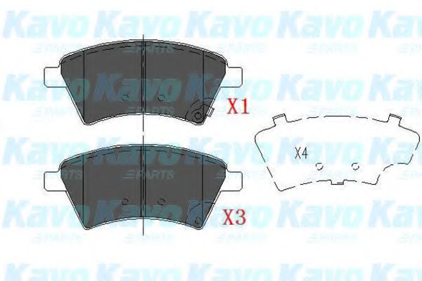 Колодки тормозные дисковые | перед | - KAVO PARTS KBP-8523