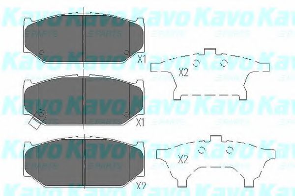 Колодки тормозные дисковые | перед | - KAVO PARTS KBP-8525