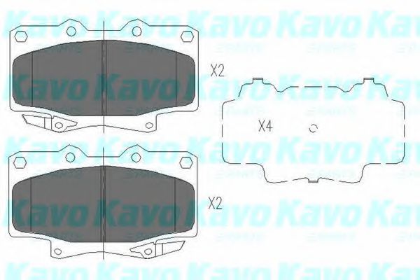 Колодки тормозные дисковые | перед | - KAVO PARTS KBP-9043