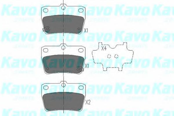 Колодки тормозные дисковые | зад | - KAVO PARTS KBP-9068