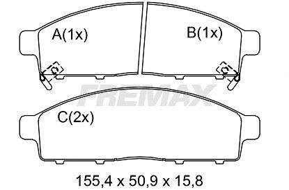 Колодки тормозные дисковые | перед | - FREMAX FBP-0859