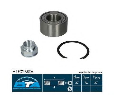 Комплект подшипника ступицы колеса - BTA H1F025BTA