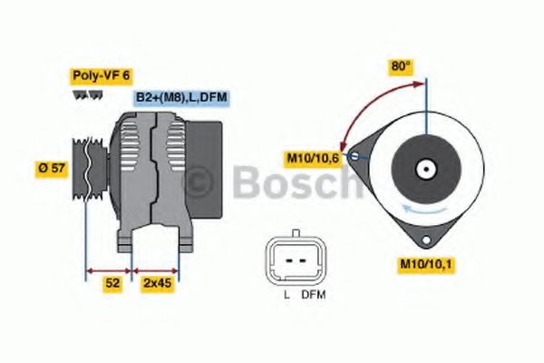 Генератор - Bosch 0 121 715 101