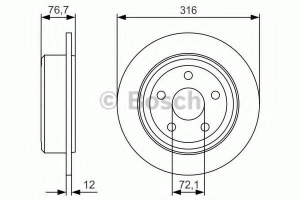 Диск тормозной | зад | - Bosch 0 986 479 R08