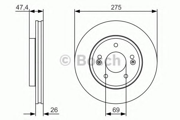 Диск тормозной | перед | - Bosch 0 986 479 R26