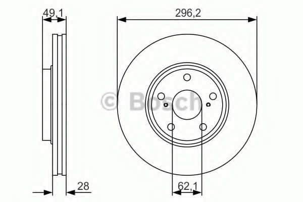 Диск тормозной | перед | - Bosch 0 986 479 R28