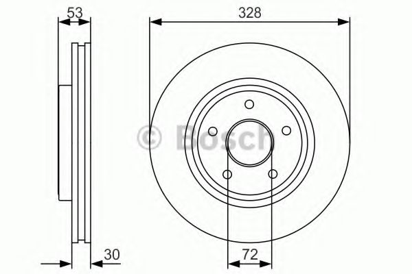 Диск тормозной | перед | - Bosch 0 986 479 R48