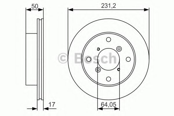 Диск тормозной | перед | - Bosch 0 986 479 R96