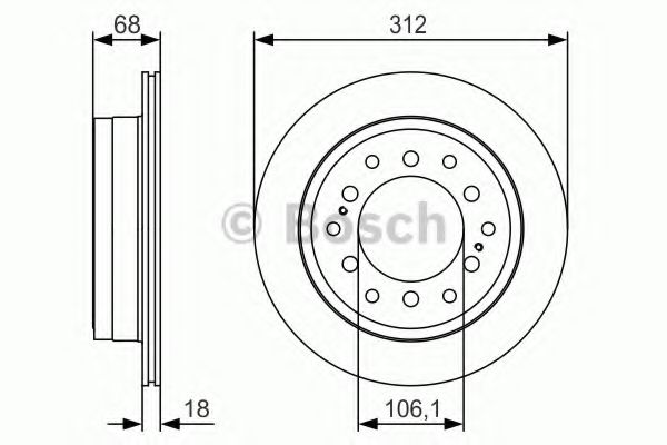 Диск тормозной | зад | - Bosch 0 986 479 S36