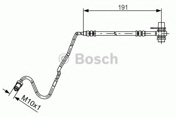 Шланг тормозной | зад прав | - Bosch 1 987 481 537