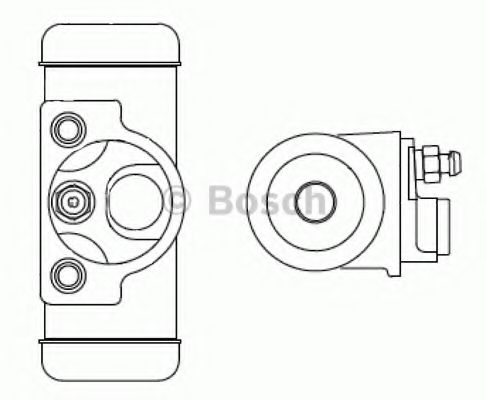 Цилиндр тормозной рабочий | зад | - Bosch F 026 002 344