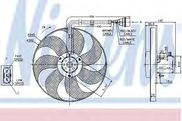 Вентилятор, охлаждение двигателя - Nissens 85683