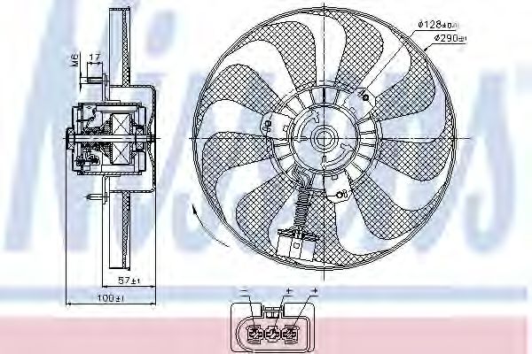 Вентилятор, охлаждение двигателя - Nissens 85684