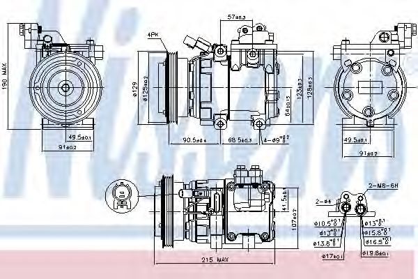 Компрессор, кондиционер - Nissens 89085