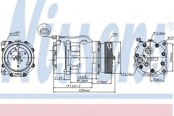 Компрессор, кондиционер - Nissens 89118
