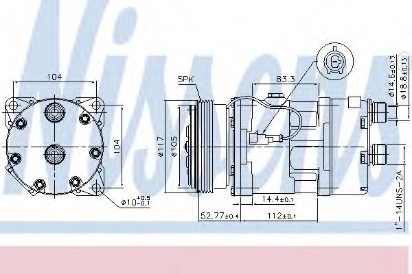 Компрессор, кондиционер - Nissens 89123