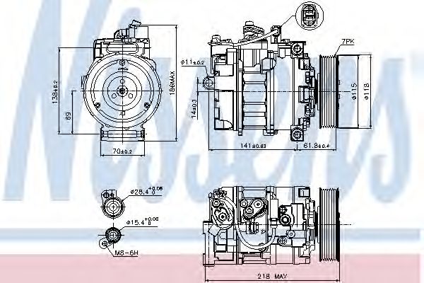 Компрессор, кондиционер - Nissens 89210