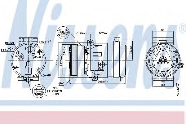 Компрессор, кондиционер - Nissens 89218