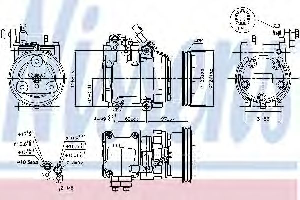 Компрессор, кондиционер - Nissens 89253