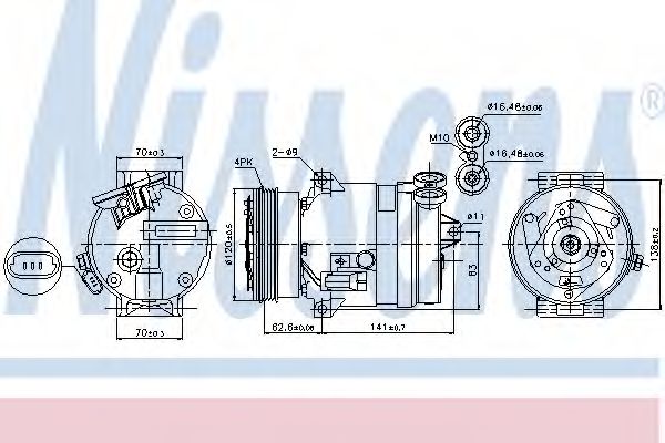 Компрессор, кондиционер - Nissens 89258