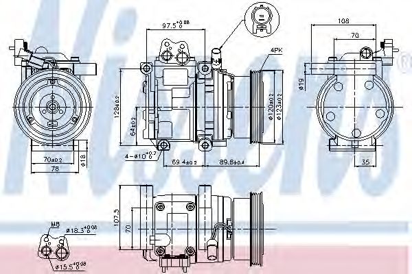 Компрессор, кондиционер - Nissens 89290