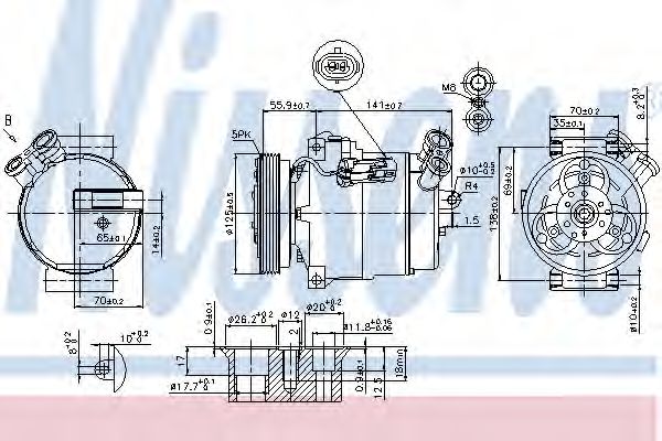 Компрессор, кондиционер - Nissens 89308