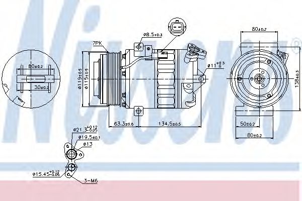 Компрессор, кондиционер - Nissens 89313