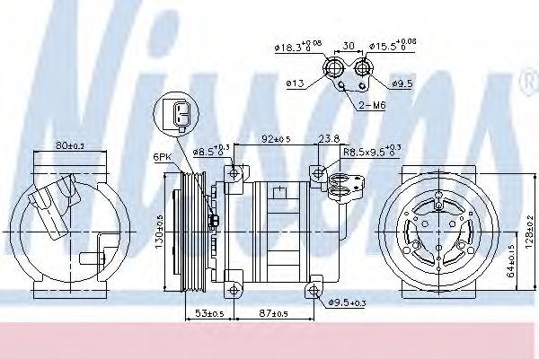 Компрессор кондиционера - Nissens 89330
