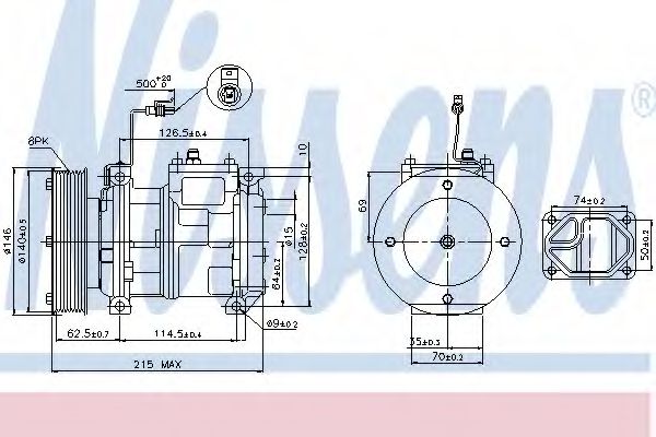 Компрессор кондиционера - Nissens 89361