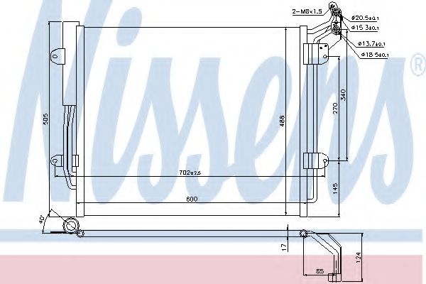 Конденсатор, кондиционер - Nissens 940256