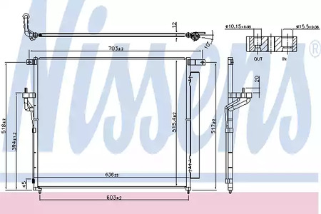 Конденсатор, кондиционер - Nissens 940266