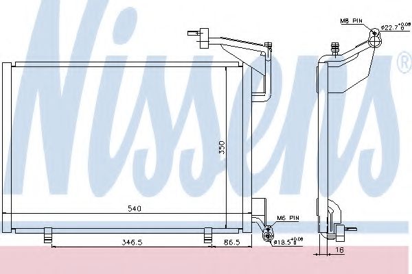 Конденсатор, кондиционер - Nissens 940285