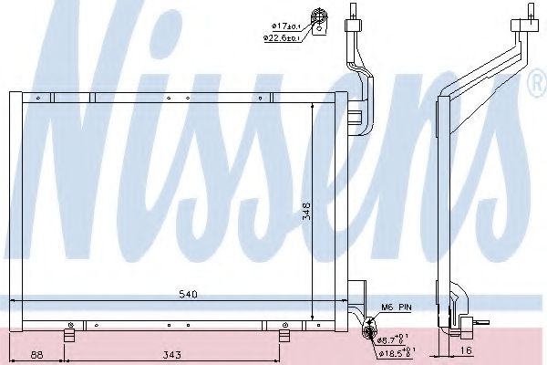 Конденсатор, кондиционер - Nissens 940287