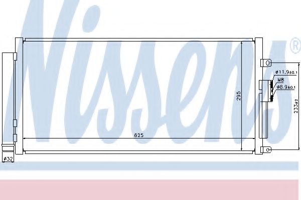 Конденсатор, кондиционер - Nissens 940291