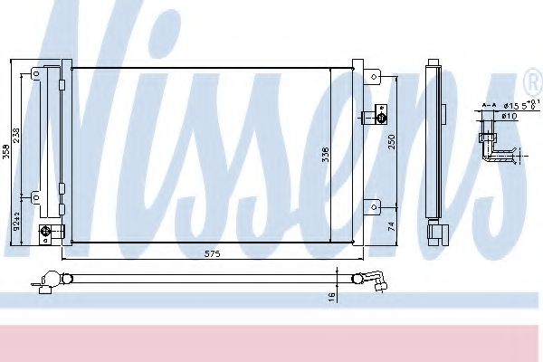 Конденсатор, кондиционер - Nissens 940292