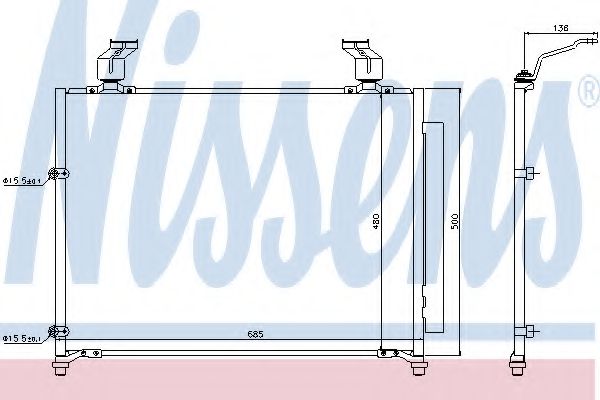 Конденсатор, кондиционер - Nissens 940295