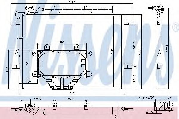 Конденсатор, кондиционер - Nissens 940325