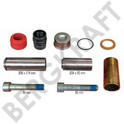 Комплект прокладок, корпус скобы тормоза - BERGKRAFT BK1600236AS