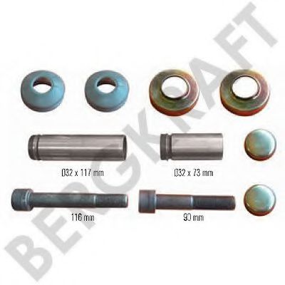 Комплект тормозных колодок, дисковый тормоз - BERGKRAFT BK1613003AS