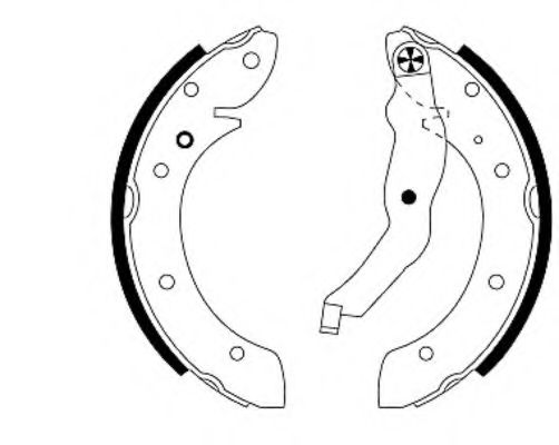 Колодки тормозные барабанные | зад | - Hella 8DB 355 001-241