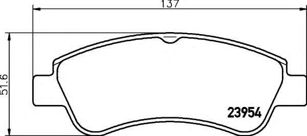 Колодки тормозные дисковые | перед | - Hella 8DB 355 011-071