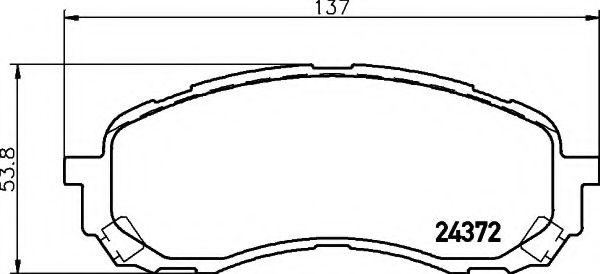 Колодки тормозные дисковые | перед | - Hella 8DB 355 012-451